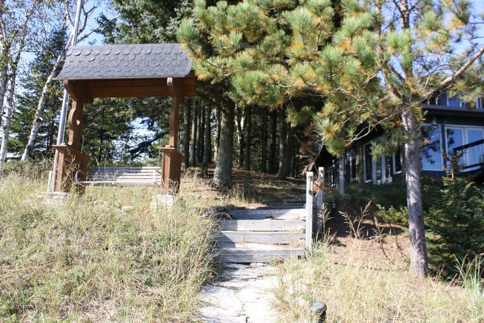Up from the beach to the house