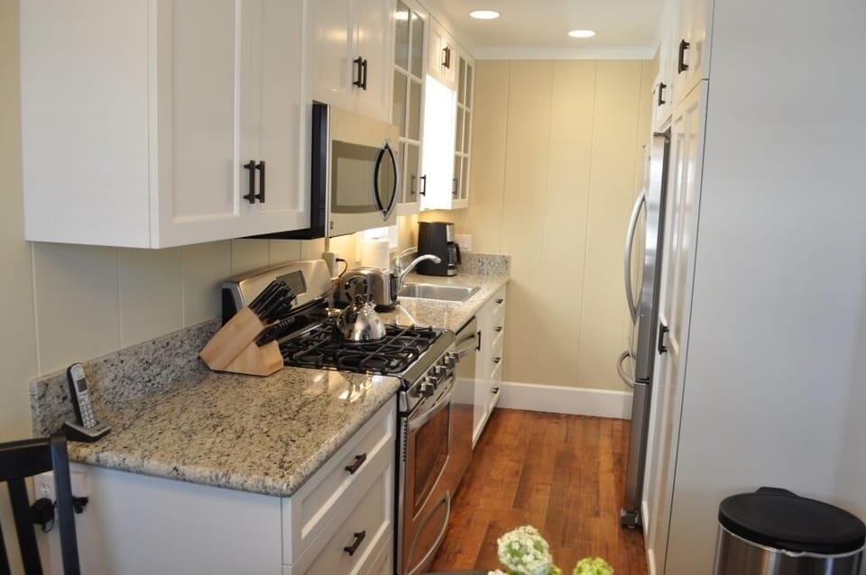 Galley style kitchen