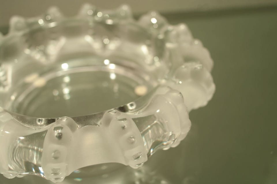 Lalique Cannes Ash Tray. Apartment is Non Smoking