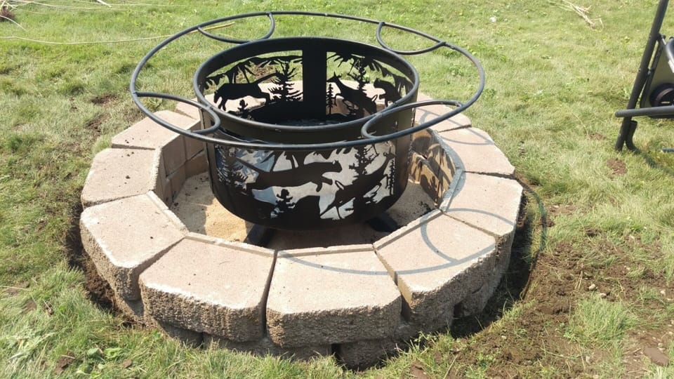firepit in yard
