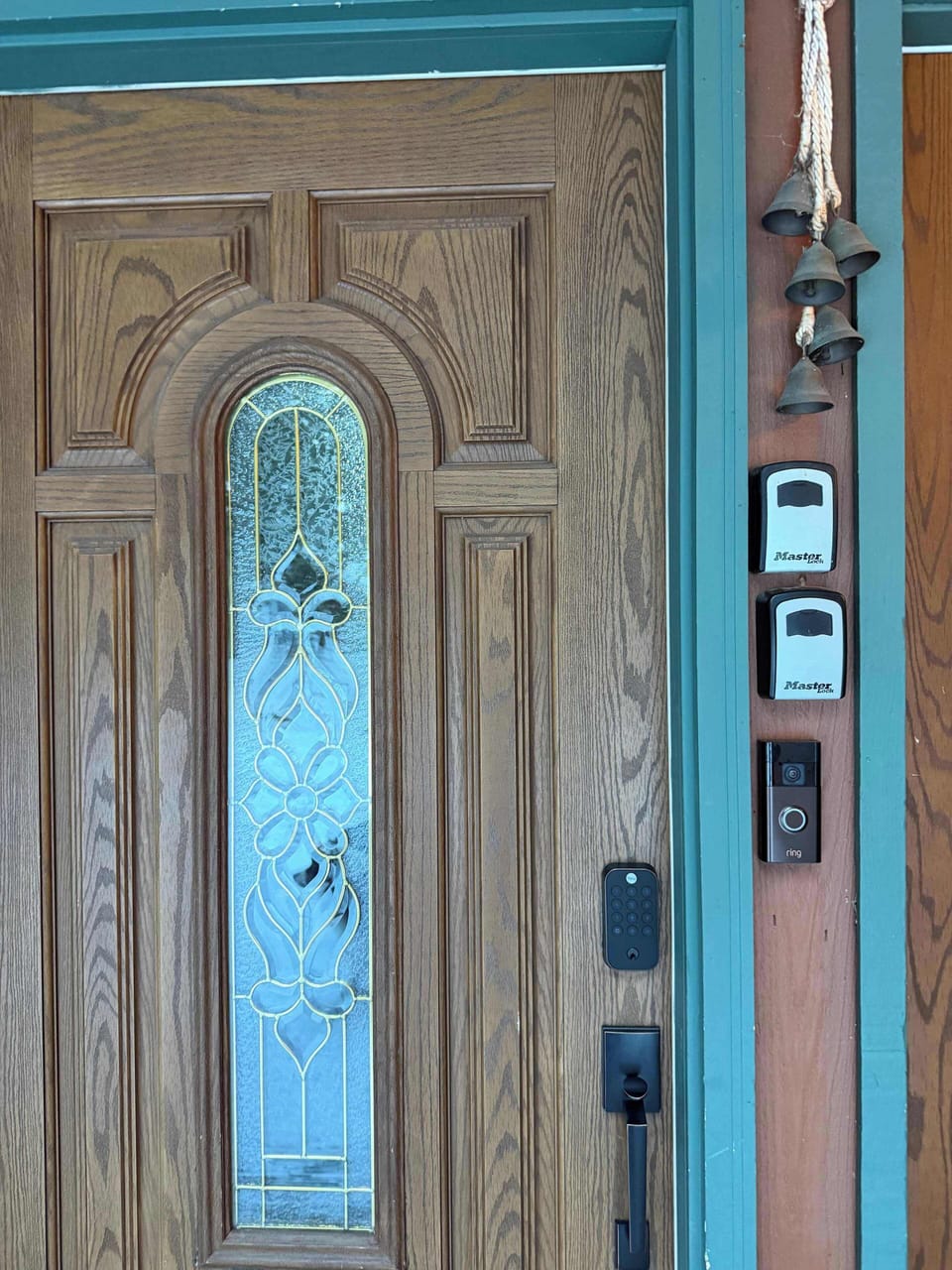 Ring camera at front door, facing walkway