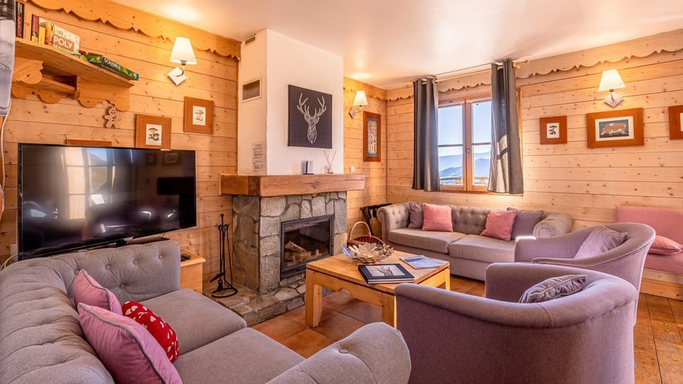 Sink into the cozy sofa after a day exploring the area.