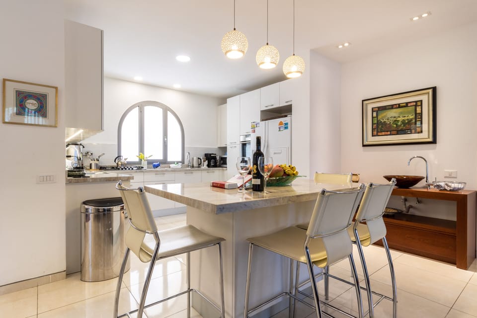 Island seating and Kitchen view