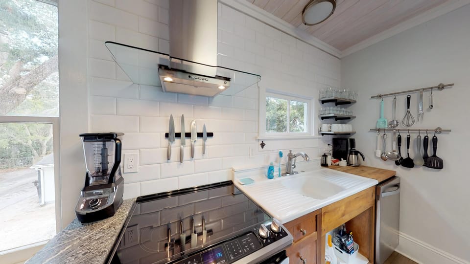 Coffee Corner and all the pots and dishes for a Gourmet Meal