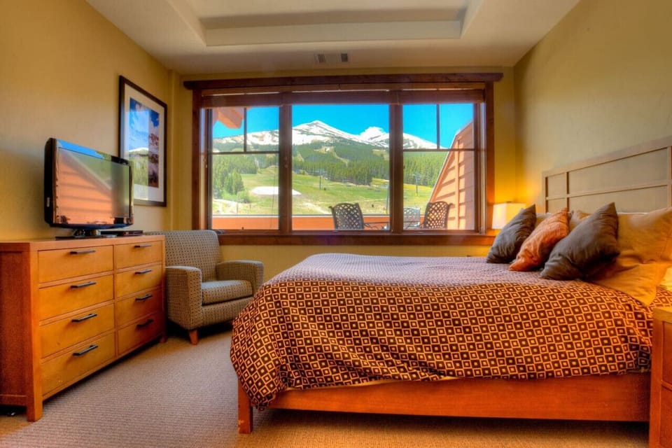 The Guest Bedroom offers stunning mountain views
