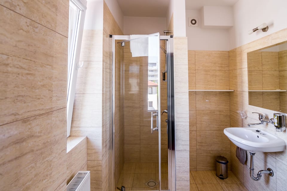Basic Room | Bathroom | Shower, hair dryer, towels, soap