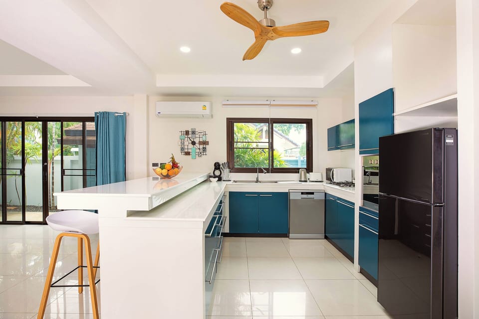 3 Bedrooms Pool Villa | Private kitchen | Fridge, microwave, oven, stovetop