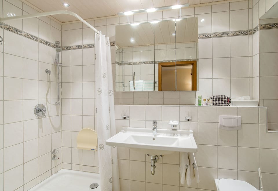 Economy Double Room, 1 Double Bed, Non Smoking, Garden View | Bathroom | Shower, free toiletries, hair dryer, bathrobes