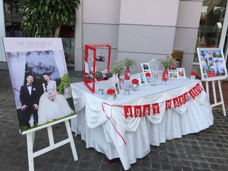 Outdoor wedding area