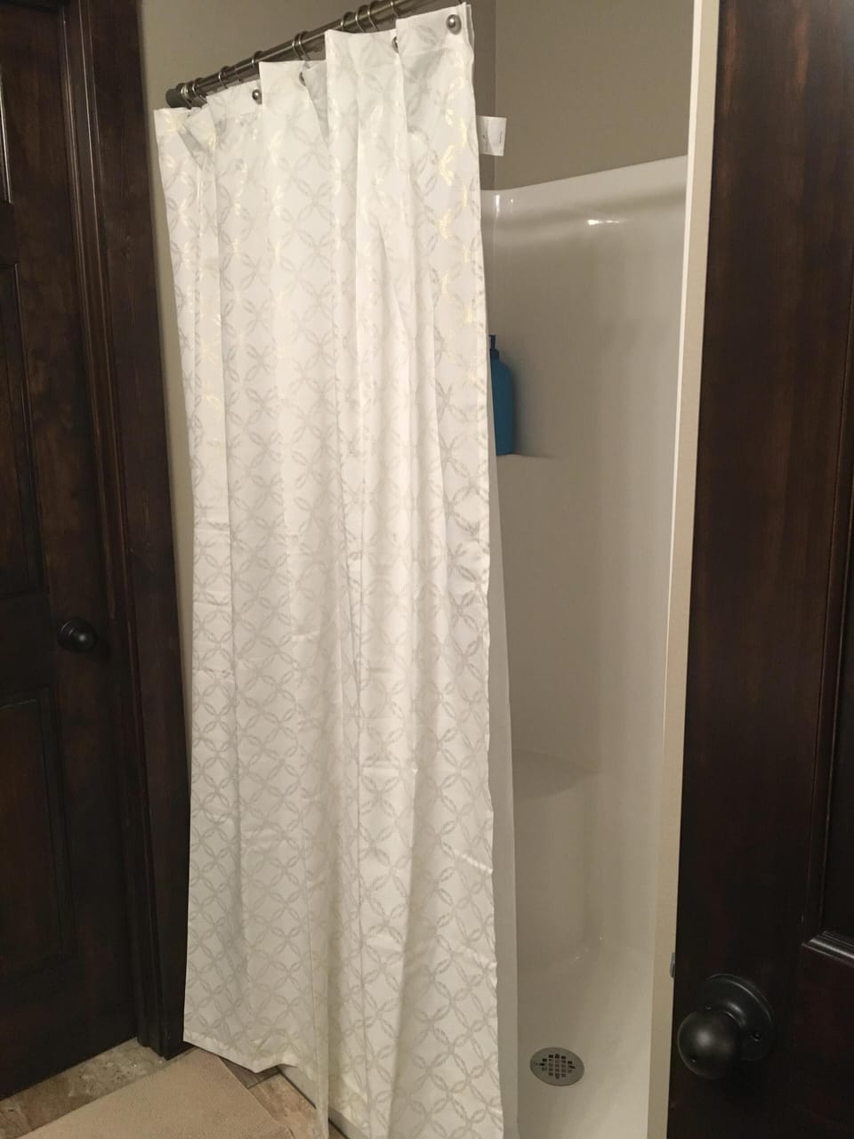 shower in master bathroom