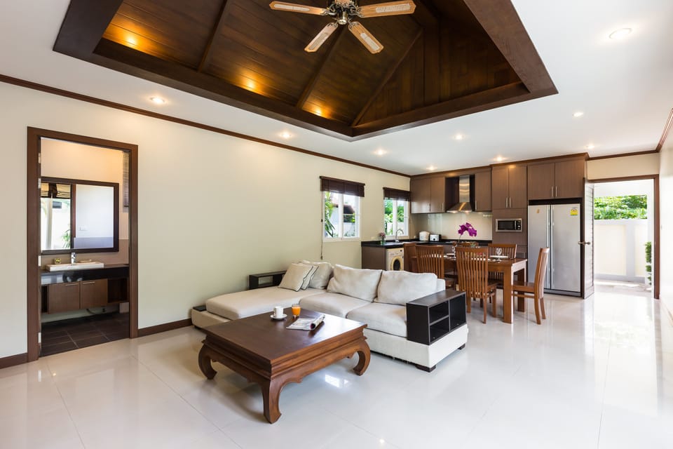 3-Bedroom Villa with Private Pool | Living area | LED TV