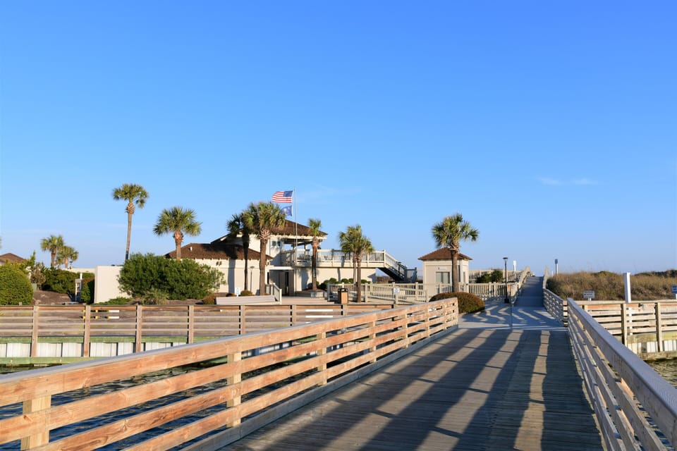 Cross over the Walk way to the Beach/Ocean right from Our Condo ( Tower South ).