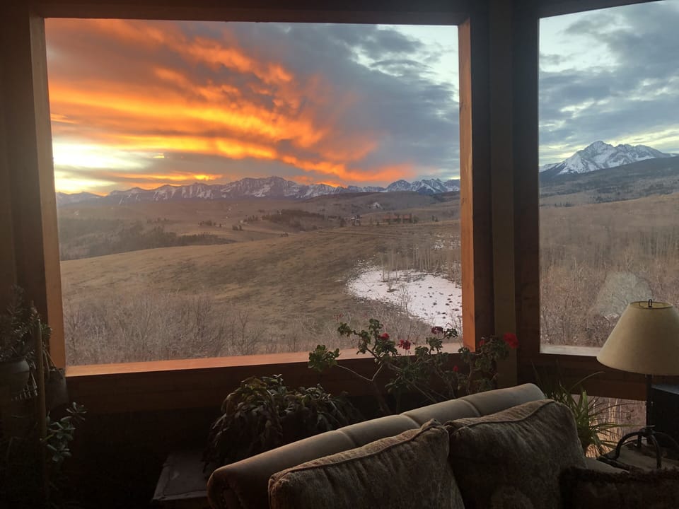 Great Room sunrise over the ski area