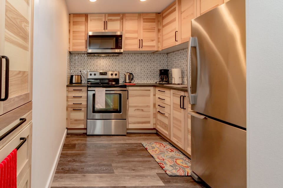 Electric stove, microwave, kettle and coffee maker