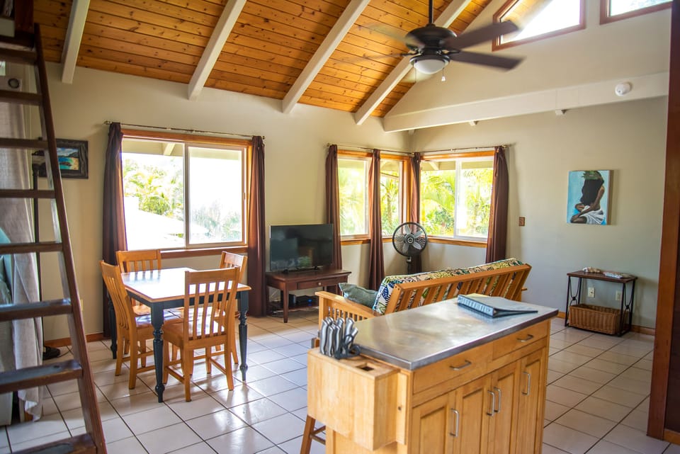 view of living area from kitchen