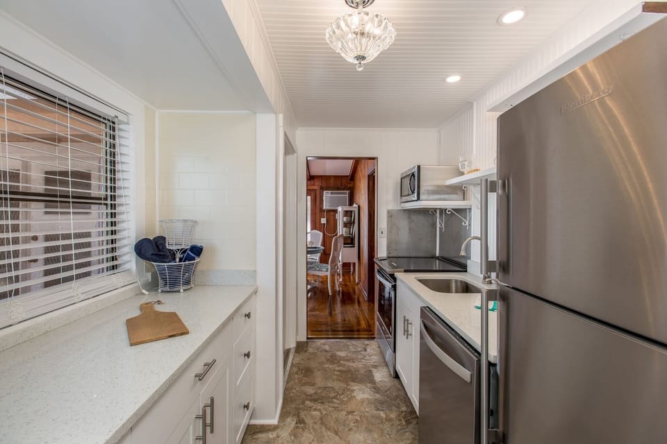 Fully equipped kitchen with modern appliances