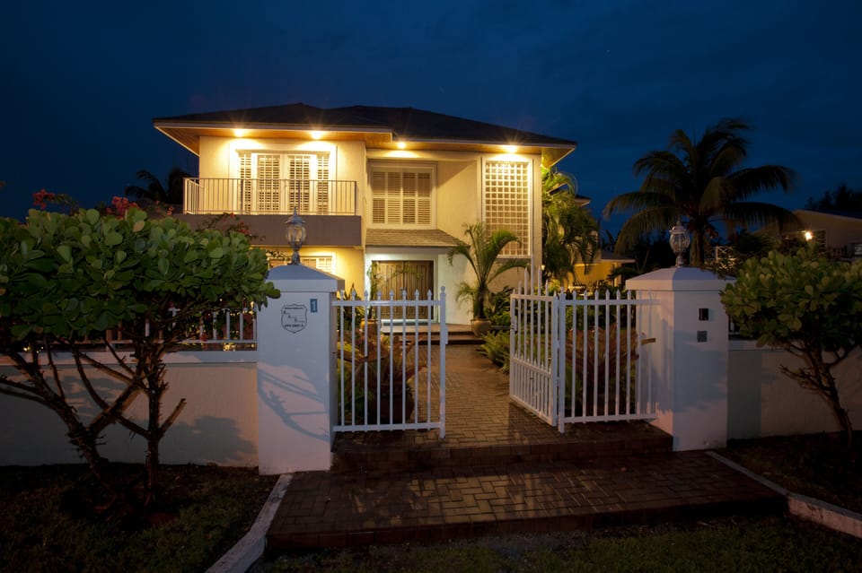 Front elevation at night time 