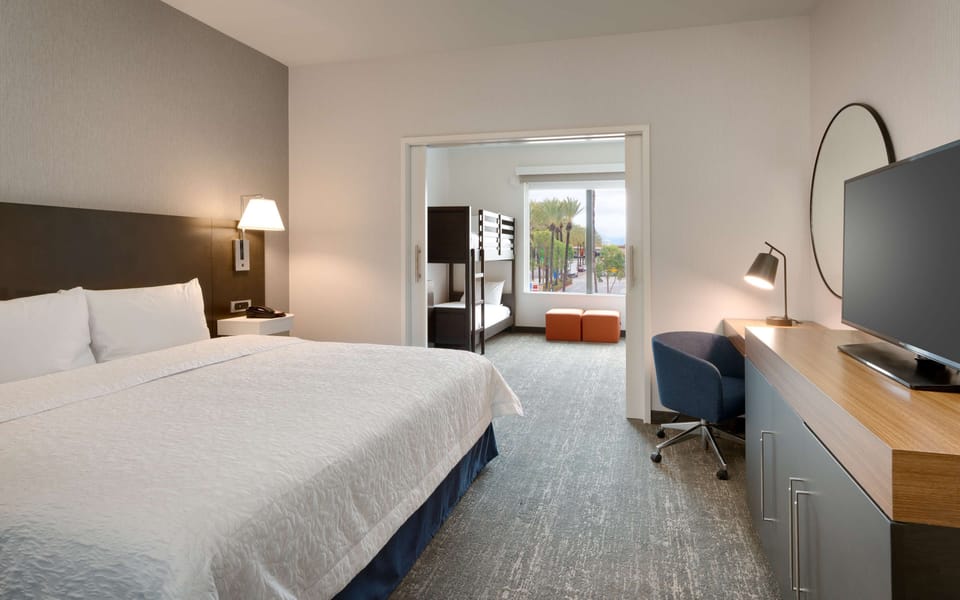 Hypo-allergenic bedding, in-room safe, desk, laptop workspace
