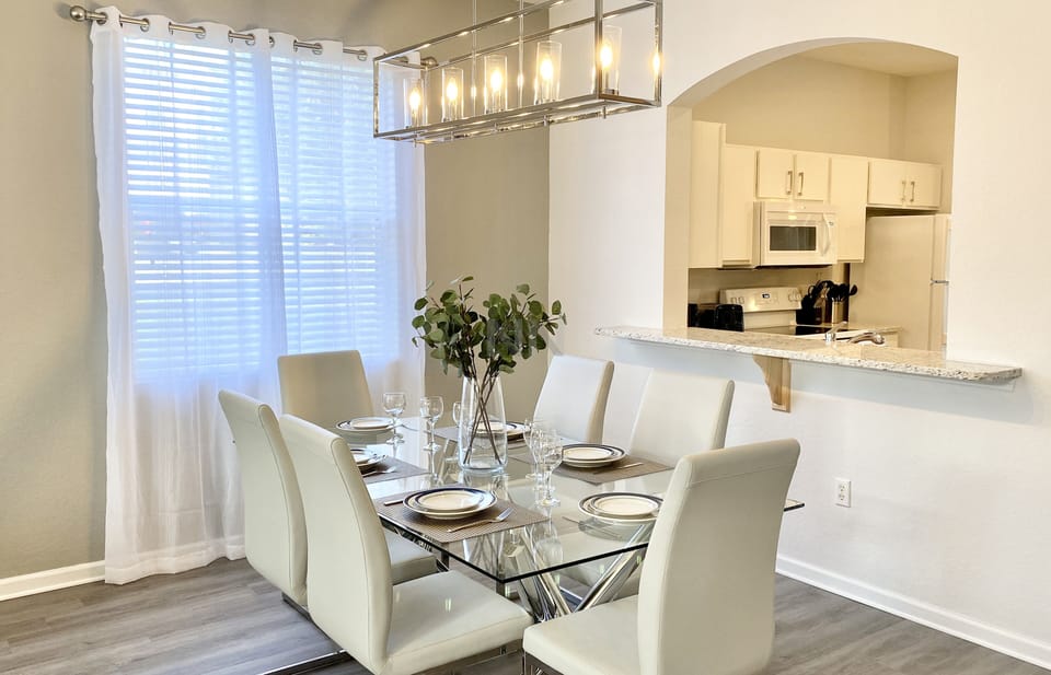 Enjoy another beautiful dining area for six