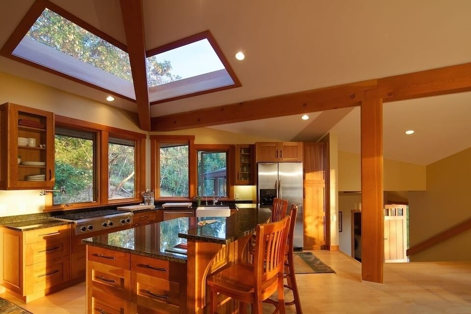 Kitchen skylights..