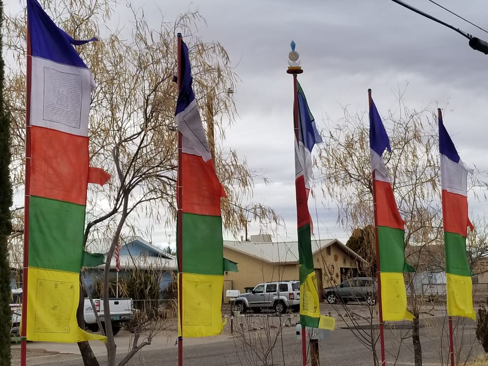 Prayer flags at the Buddhist Temple
