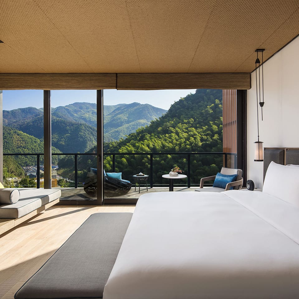 Premium bedding, down comforters, free minibar, in-room safe