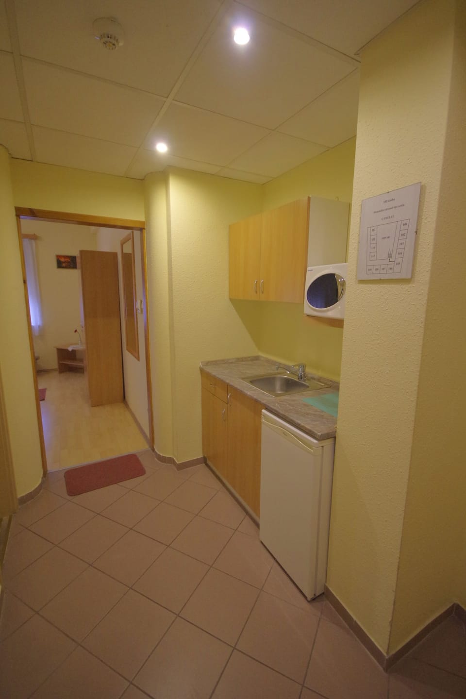 Standard Double or Twin Room, 2 Twin Beds | Private kitchenette | Fridge, microwave, cookware/dishes/utensils, freezer