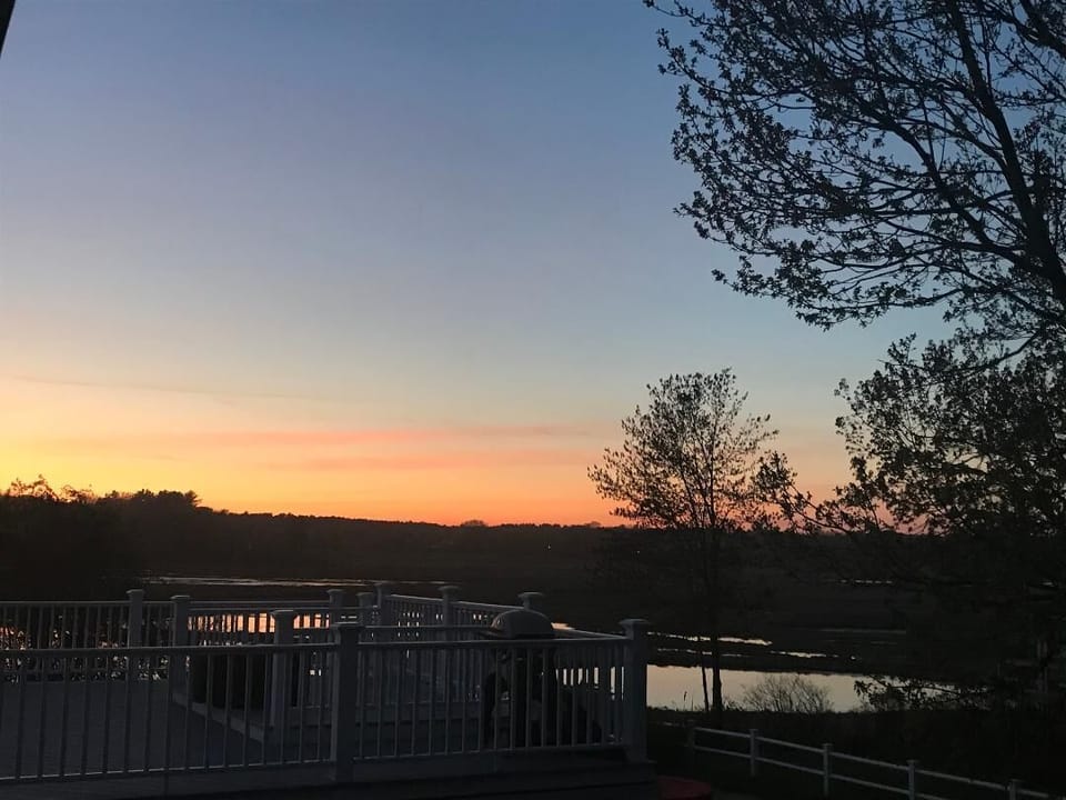 Sunset over the marsh (view from back deck)
