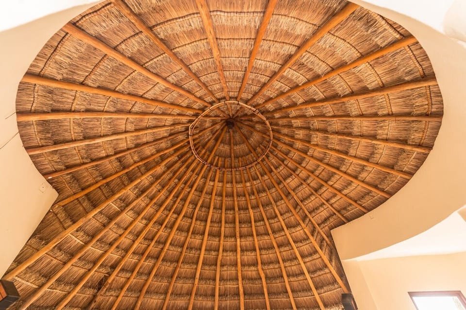 Maya style Palapa Roof - Villa Mariposa Tankah Tulum Mexico 3 bedroom vacation rental home