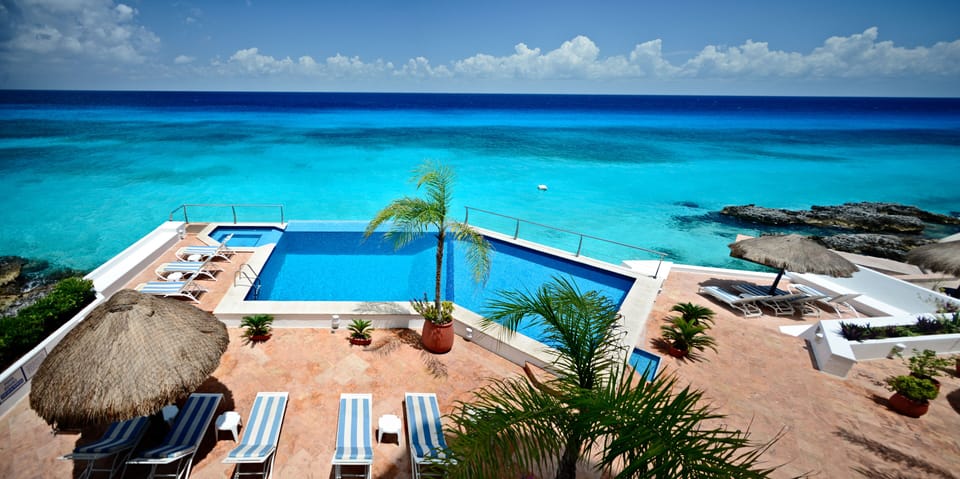 Pool View from the Covered Balcony