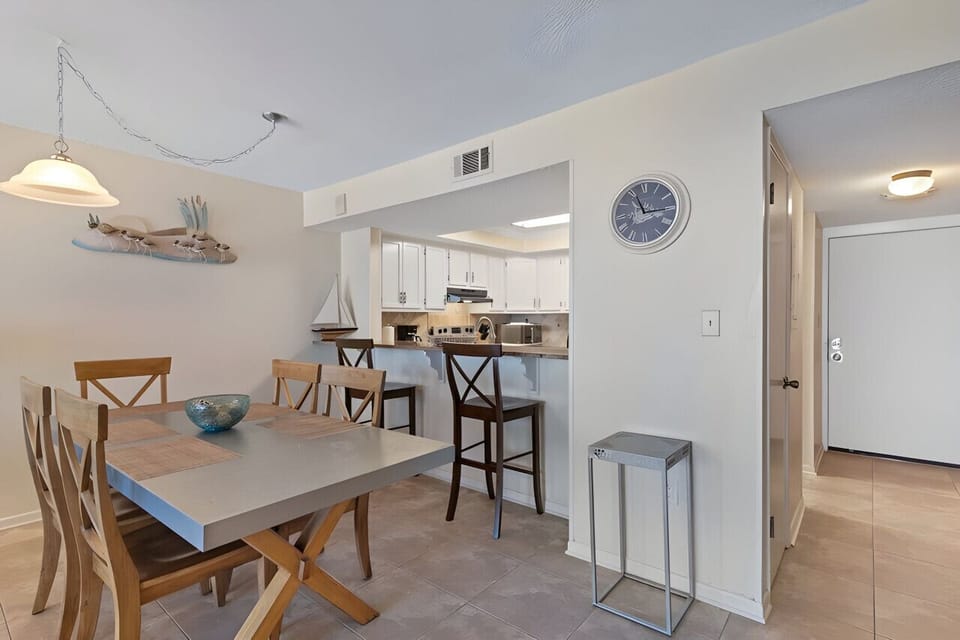 View of the dining and kitchen areas