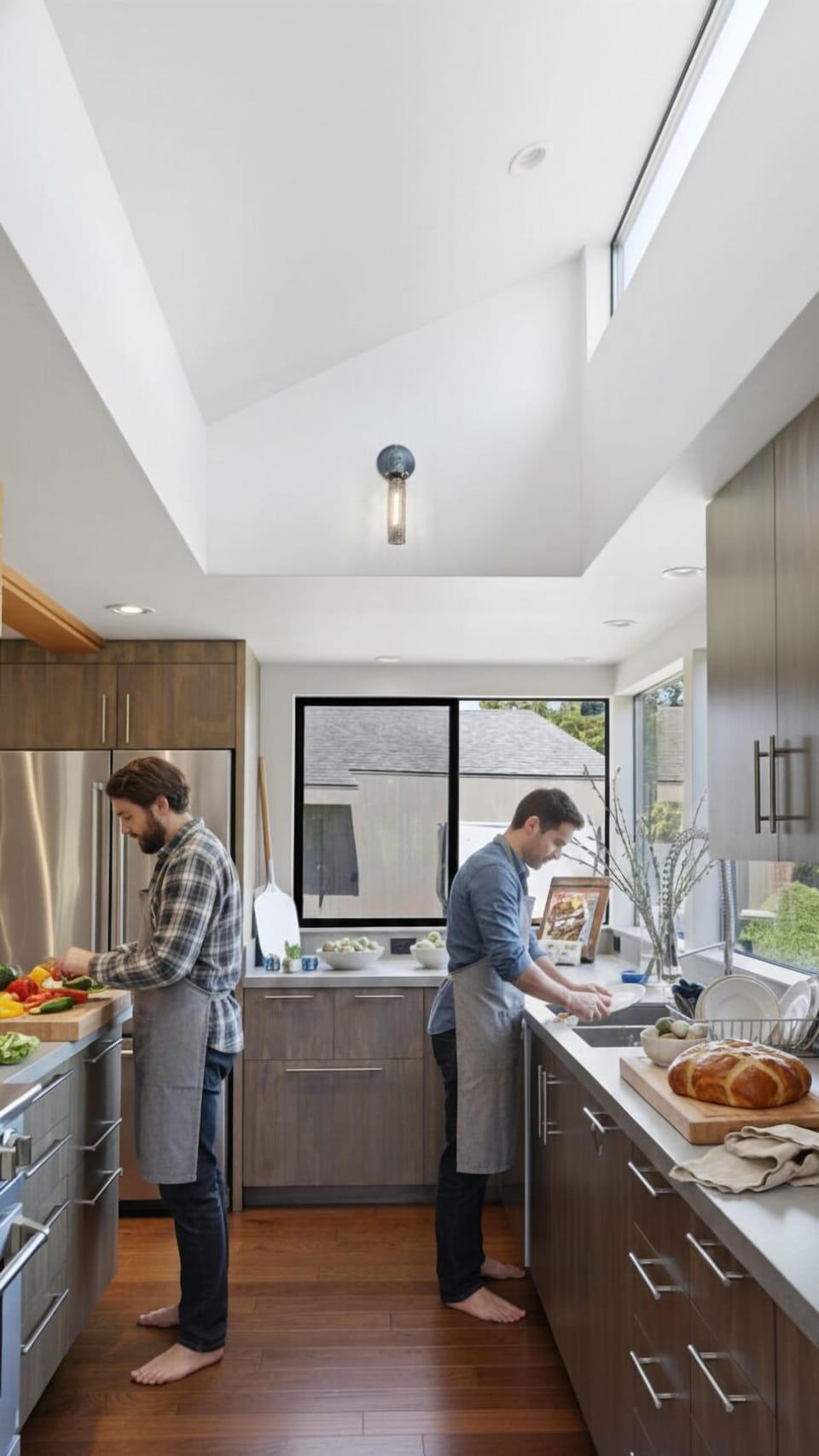 Adjacent to the breakfast/beverage bar is the microwave and electric oven.