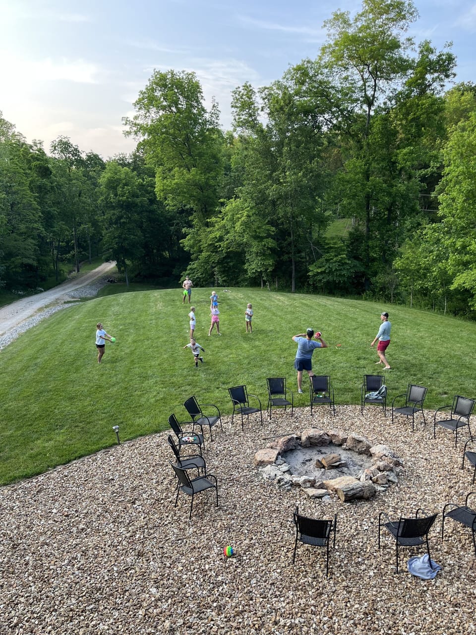 Huge lawn for all types of games.  Photo taken off back porch. 