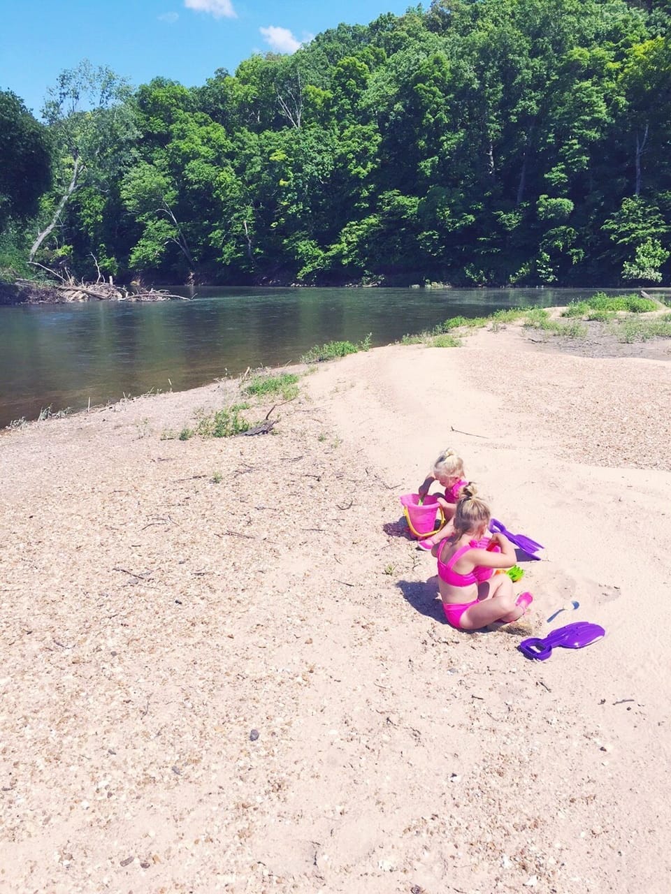 Gravel bar easily accessible via our private drive and adjacent to our property