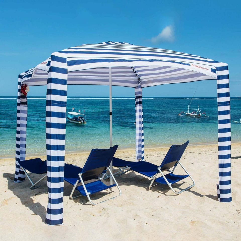 2  Cool Cabana tents. They are very easy to set up.