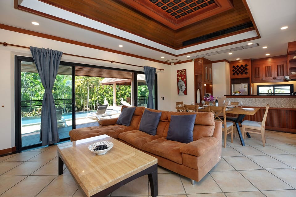 3-Bedroom Villa with Private Pool | Living area | Flat-screen TV