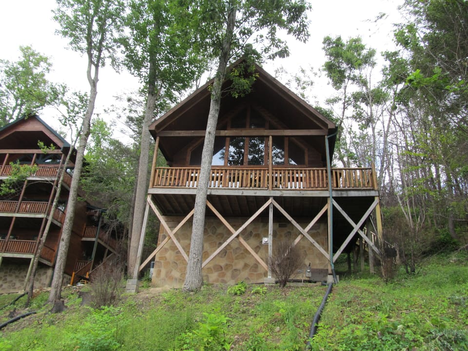 View of cabin from road