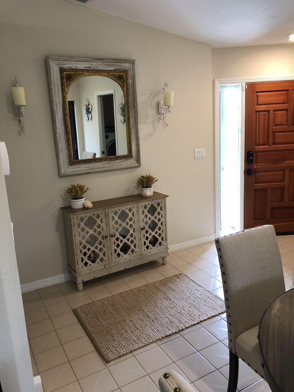 Foyer area and front door