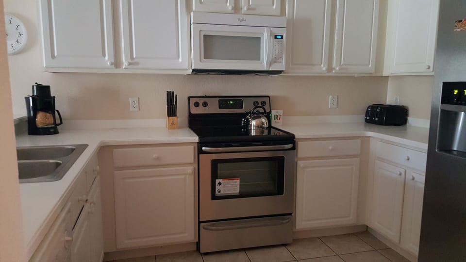 Large Oven and Microwave.