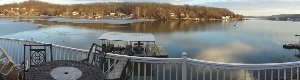 A winter day at the lake with the wood burning fireplace going!  Very relaxing!