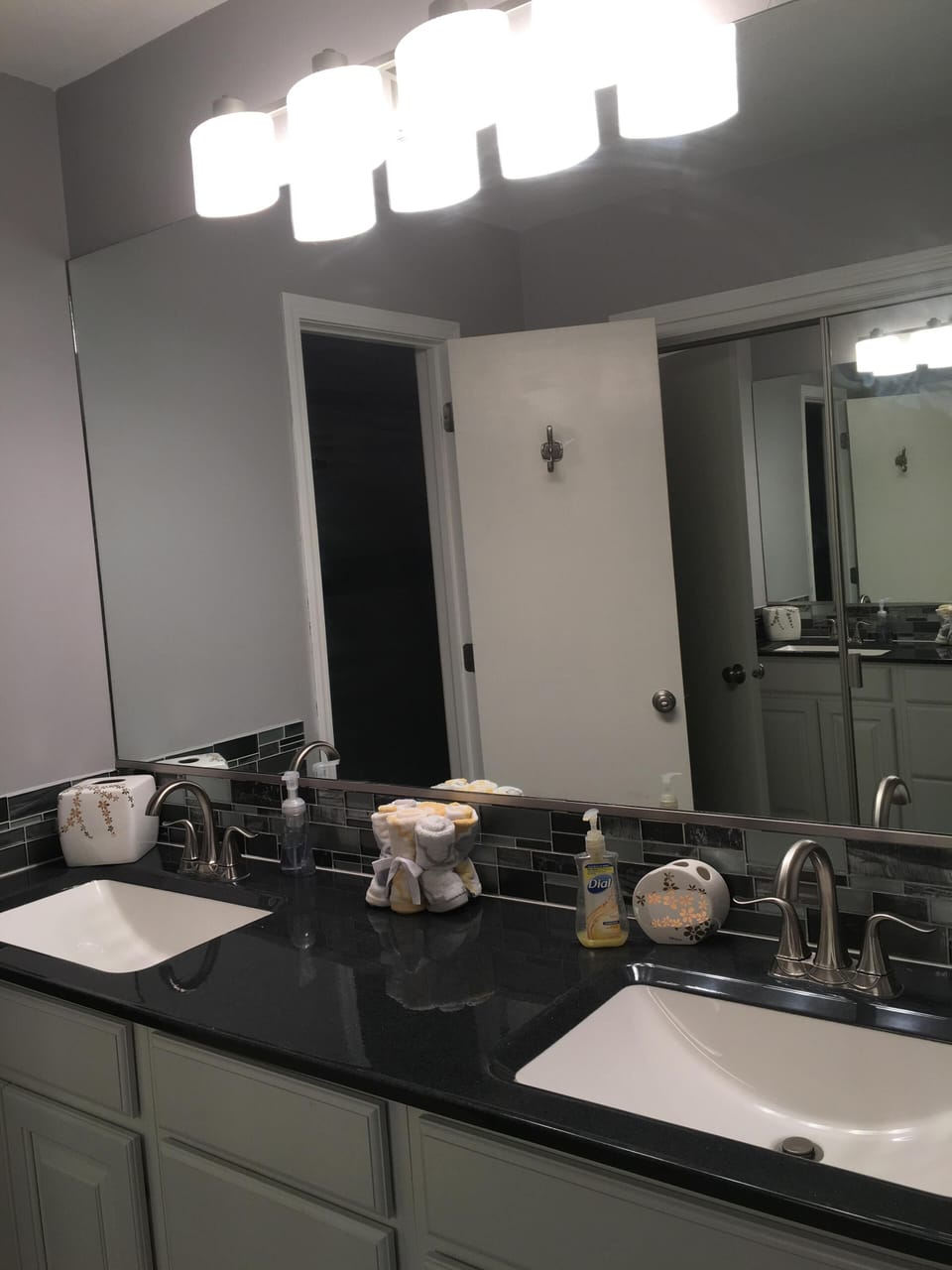 Master double vanity 