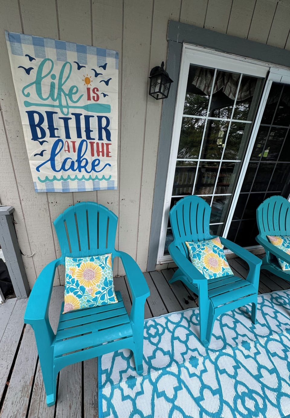 Inviting first floor deck for relaxing and enjoying the view