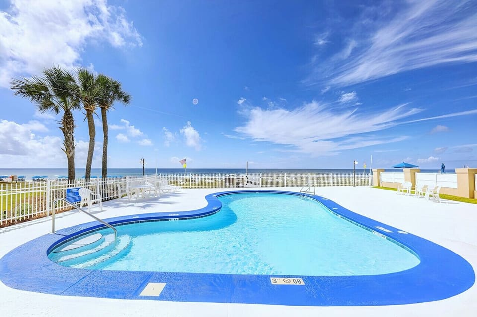 Relax by the pool, private to guests of The Breakers.