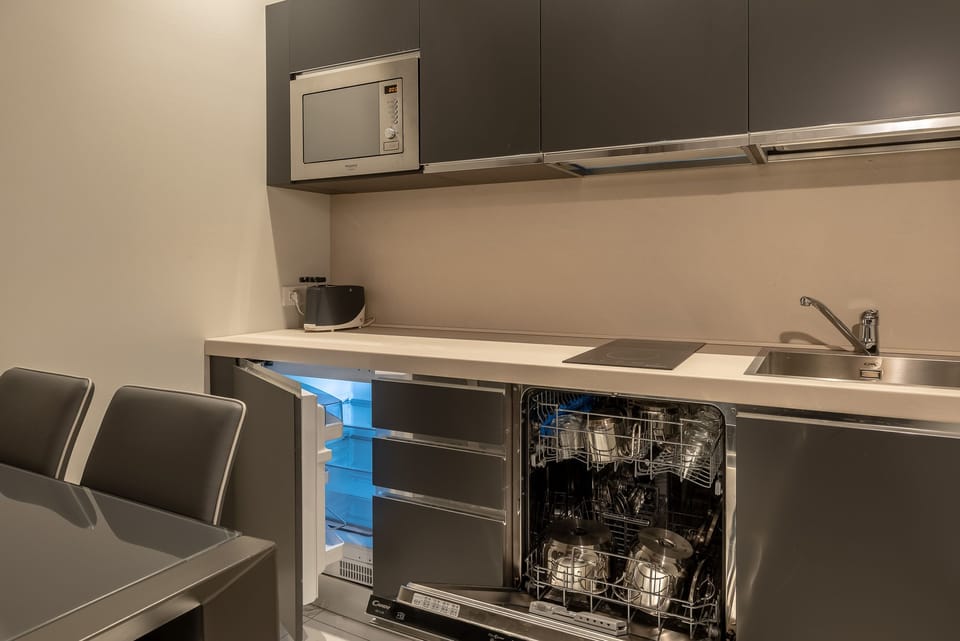 Apartment, 1 Queen Bed with Sofa bed, Non Smoking | Private kitchen | Espresso maker, coffee/tea maker, electric kettle