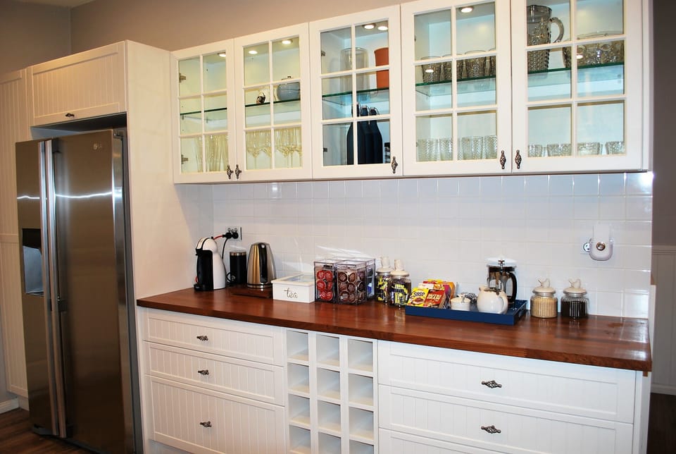Fully stocked kitchen
