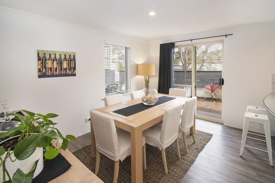 A beautifully furnished dining area.