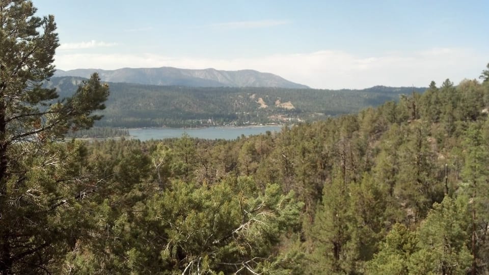 Awesome view of Big Bear Lake from a nearby hike