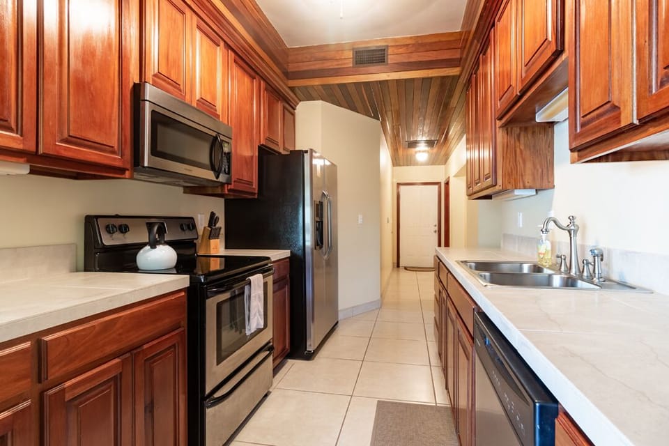 Updated galley style kitchen