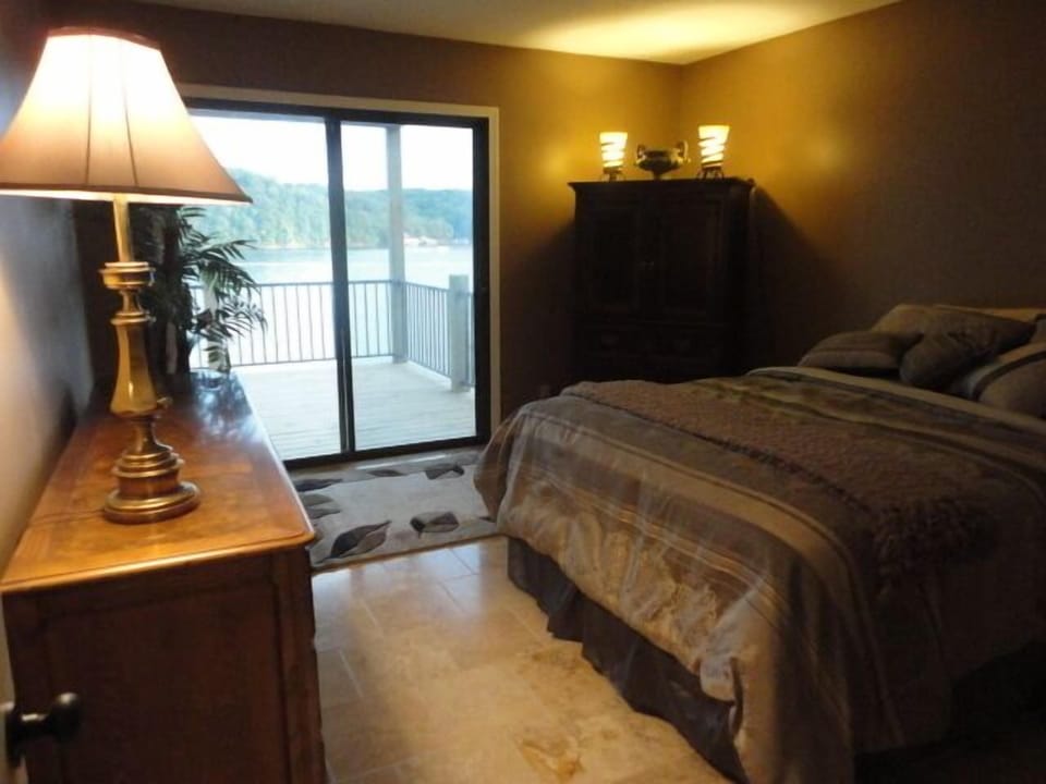 Great view from all bedrooms. Here's Bedroom #2 on the middle level/ queen bed.