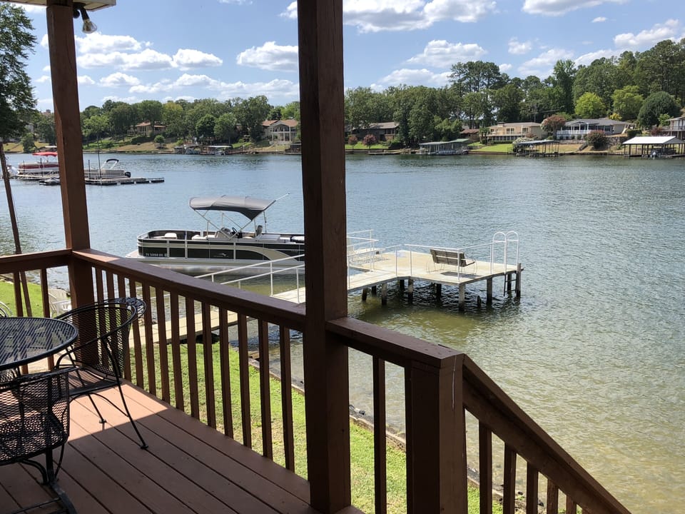 View of dock from the deck.